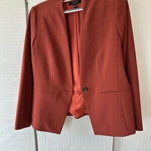 NWOT! Ann Taylor Rust Blazer Fitted Minimalist Design